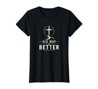 Sa méthode est Meilleure T-Shirt Graphique avec Valeur, Femme, Noir, L