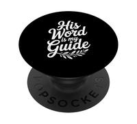 Sa Parole est Mon Guide : Une Foi chrétienne inspirante PopSockets PopGrip Adhésif