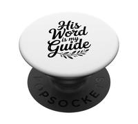 Sa Parole est Mon Guide : Une Foi chrétienne inspirante PopSockets PopGrip Adhésif