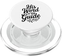 Sa Parole est Mon Guide : Une Foi chrétienne inspirante PopSockets PopGrip pour MagSafe
