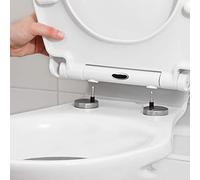 SA Products Lunette WC Clipsable Blanche avec Fermeture Douce | Abattant WC Universel à Déclipsage Rapide | Lunette de Toilette Ovale Thermodur Résistante, Cuvette Toilette Clipsable Facile à Nettoyer