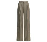 Sa su phi pantalon femme marron en pure laine et doublure en soie - 38