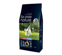 SA VRAIE NATURE-Croquettes sans céréales pour chaton au poulet et au saumon Sa Vraie Nature - 5 kg