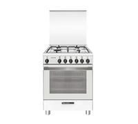 SA664VWH Cuisinière à gaz avec four à gaz 4 brûleurs Blanc Classe énergétique A 60 x 60 cm