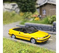 Saab 900, turbo 16S cabriolet, jaune, 1995 - Minichamps 870170131 - 1/87
