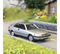 Saab 900, turbo 16S coupé, argent, 1995 - Minichamps 870170122 - 1/87