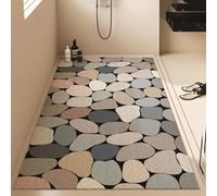 SAAKO Tapis de Bain, paillasson Anti-saleté, antidérapant, Super Absorbant, séchage Rapide, pour Salle de Bain, Baignoire, Douche et lavabo, Tapis d'entrée, grattoir à Chaussures,A,50x80cm