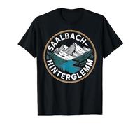 Saalbach-Hinterglemm Aventure de Ski d'hiver T-Shirt Graphique avec Valeur