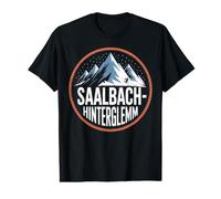 Saalbach-Hinterglemm Aventure de Ski d'hiver T-Shirt Graphique avec Valeur