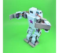 SAANICH Robot humanoïde 12 DOF avec contrôleur Vocal, Jouet Intelligent for Arduino, Programmation Graphique Mixte Open Source(Voice Unassemble)