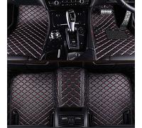 SAANTE Voiture Cuir Tapis De Sol pour Peugeot 208 e-208 e208 P21 2019-2022, Couverture ComplèTe Voiture Tapis De Sol ImperméAbles AntidéRapant Doublure Moquette Accessoires,C/Black-Red
