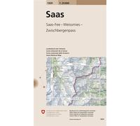 Saas Echelle 1 : 25 000, Edition multilingue français-anglais-allemand-italien - Collectif - Office Federal De Topographie Suisse - broché - Livre