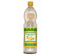 SAAS - Vinaigre Blanc 6° Senteur Citron 1L - Idéal pour Assaisonner et Dégraisser - Épicerie Salée - Lot De 4