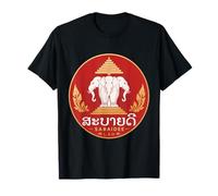SabaiDee Lao Erawan Éléphant à Trois têtes T-Shirt