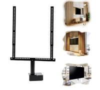 SABAJ M&D Support TV Encastrable Meuble Pivotant 360° Rotatif | Écran plat ou incurvé de 40 à 110 pouces, jusqu'à 70 kg, VESA 100x100 à 600x400, plateau tournant en acier allié