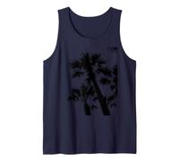 Sabal Palmetto Palmier Monotone découpé Noir Débardeur