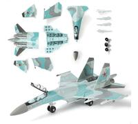SABANAS Avion de Chasse SU-35S à l'échelle 1:100, kit de Construction Rapide, Avion Militaire en Plastique, Jouet d'assemblage, modèle d'avion avec Support, Cadeau pour Adultes et Enfants (25 pièces)