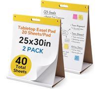 Sabary Tabletop Easel Pad, Great for Virtual Teachers and Students, 25 x 30 Inches, 30 Sheets, Pad, 2 Pads, Flip Chart Paper, Teacher Anchor Chart