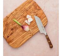 SABATIER - Couteau Mini Santoku IDEAL PERIGORD 100% Forgé - Fabriqué en France - 13 cm - Lame Alvéolée Inox et Rivets Laiton - Idéal pour Trancher, Emincer et Hacher avec Précision