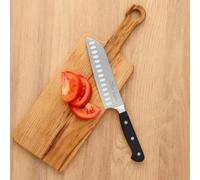 Sabatier - Couteau Santoku PLUTON - 18 cm - Lame Alvéolée et Rivets Inox