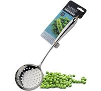 Sabatier Grande écumoire professionnelle en métal - Cuillère de cuisine en acier inoxydable poli miroir pour égoutter l'huile de friture, servir des légumes bouillis ou des pâtes. Construction solide.