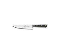 Sabatier LION Couteau de Cuisine IDEAL 15 cm - Lame en Acier Forgé Haute Résistance : Découper Viandes et Légumes - Manche Noir en POM - Fabriqué à Thiers - 171g - Acier