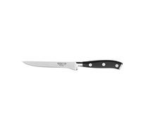 SABATIER TROMPETTE - Couteaux desosser - Vulcano - Acier 5Cr15MoV finition satinée manche POM pleine soie avec rivets inox - 23.5 cm (Lame 13 cm) - Noir