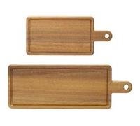 Hubert - Set de 2 planches à découper rectangulaires avec poignées et rigoles