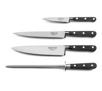 SABATIER TROMPETTE - ORIGIN - Ensemble 3 couteaux de cuisine et 1 fusil à aiguiser