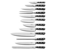 SABATIER TROMPETTE - Set de 12 couteaux de cuisine - Origin - Acier 5Cr15MoV finition satinée manche ABS - Noir