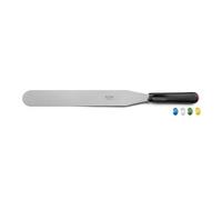 SABATIER TROMPETTE - Spatule droite - Pro Flex - Acier X30Cr13 finition satinée manche polypropylène et mitre en acier et système HACCP - 42 cm (Spatule 30 cm) - Noir