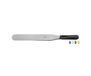 SABATIER TROMPETTE - Spatule droite - Pro Flex - Acier X30Cr13 finition satinée manche polypropylène et mitre en acier et système HACCP - 42 cm (Spatule 30 cm) - Noir