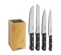 SABATIER TROMPETTE Universal Bloc + 4 couteaux, 26x15.5cm, Bambou