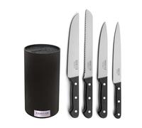 SABATIER TROMPETTE Universal Bloc spaghettis + 4 couteaux, H22 D11cm, Noir