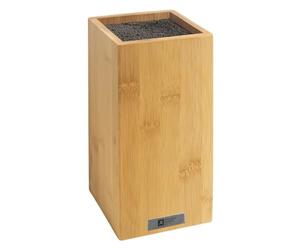 Sabatier Trompette Universel Bloc vides pour couteaux, 26x15.5cm, Bois | Bloc vide avec tiges spaghetti noires, Bambou, 26 x 15.5 cm, Bois