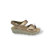 Sabatini Femme Sandales S1078 en cuir avec semelle amovible, beige, 40 EU