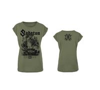 Sabaton Legends Femme T-Shirt Manches Courtes Kaki M 100% Coton Regular/Coupe Standard