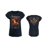 Sabaton Legends Femme T-Shirt Manches Courtes Noir S 100% Coton Regular/Coupe Standard