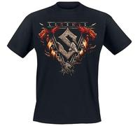 Sabaton Legends Homme T-Shirt Manches Courtes Noir XXL 100% Coton Regular/Coupe Standard