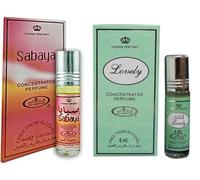 Sabaya & Lovely Concentrated Perfume Oil Pack of 2 | Long-Lasting Alcohol-Free Attar for Men & Women | 6ml Each Roll-On