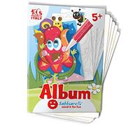 Sabbiarelli - Album Les Fleurs | Feuilles Adhésives pour Sand Art