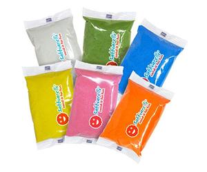 Sabbiarelli - Maxi Refill Light | 6 Grands Sachets de Sable Coloré de 350 G