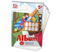 Sabbiarelli Sand-it For Fun - Album Belle Italie : 5 Feuilles Adhésives A5 pour Sand Art avec 5 Paysages Italiens à Colorier avec du Sable Coloré (NON INCLUS) - Loisirs Créatifs Enfants 5+