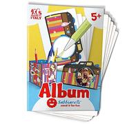 Sabbiarelli Sand-it For Fun - Album Cadeaux pour Papa : 5 Feuilles Adhésives A5 pour Créer 1 Porte-Stylos et 1 Cadre Photo DIY à Colorier avec du Sable Coloré (NON INCLUS) - Fête des Pères, Enfants 5+