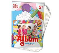 Sabbiarelli Sand-it For Fun - Album Les cadres porte-photos : 5 dessins préencollés à colorier avec le sable (sable non inclus), pour garçons et filles 5 Ans+
