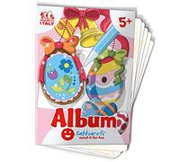 Sabbiarelli Sand-it For Fun - Album Décorations de Pâques : 5 Feuilles Adhésives A5 pour Sand Art avec 10 Décorations à Colorier avec du Sable Coloré (NON INCLUS) - Activités de Pâques Enfants 5+