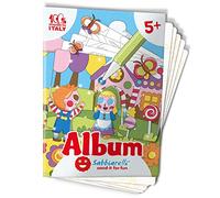 Sabbiarelli Sand-it For Fun - Album Il Était une Fois avec 5 Dessins Autocollants à Colorier avec du Sable Coloré (non inclus). Activités Créatives et Pré-Écriture pour Enfants 5+