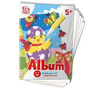 Sabbiarelli Sand-it For Fun - Album Pâques : 5 Feuilles Adhésives A5 pour Sand Art à Colorier avec du Sable Coloré (NON INCLUS) - Loisirs Créatifs de Pâques pour Enfants 5+