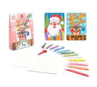 Sabbiarelli Sand-it For Fun - Bag Christmas | Mini Kit de Sand Art Noël 100% Made in Italy avec Sable Coloré et Dessins Adhésifs | Loisirs Créatifs pour Enfants 5-12 ans