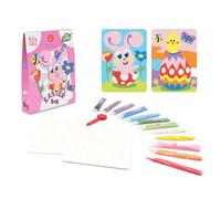 Sabbiarelli Sand-it For Fun - Bag Easter, Mini-set Créatif de Sand Art pour Enfants 5+ : 12 Sachets de Sable Coloré et 2 Feuilles A6 avec Dessins de Pâques - Activité Manuelle, Bricolages de Pâques